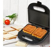Tostadora eléctrica para sándwiches, máquina para hacer desayuno, placa para asar, máquina para hacer pan y gofres