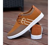 Zapatos de lona informales para hombre, zapatos deportivos ligeros de primavera, zapatillas de deporte transpirables antideslizantes, zapatos de conducción de trabajo 39 amarillo