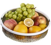 Organizador de almacenamiento con mango portátil, suministros de cocina, soporte de carga fuerte, cesta de frutas y verduras, organización moderna A verde