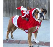 Traje de Cosplay de Papá Noel para perros pequeños y grandes, disfraces para Navidad, Carnaval, mascotas, ropa de fiesta, disfraces para perros L