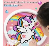 1 Juego de pintura de diamante DIY para niños, dibujo de Pegaso, sirena, Tigre, dinosaurio, perro, patrón F