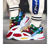 Zapatillas de deporte de moda 2024 para hombre, zapatos de papá con cuña gruesa, zapatillas de plataforma de malla con cordones estilo Harajuku de moda para parejas, zapatos de marca para hombre 36 varios colores