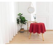 Nappe antitache unie rouge ronde 160 cm