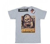 Star Wars Girls Chewbacca Scream Cotton T-Shirt 9-11 Years gris