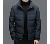 Chaqueta de plumón de invierno para hombre, chaqueta Parker de mediana edad, longitud media, gruesa, marea M/170 negro