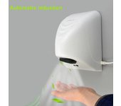 Secador de manos automático Secador de manos automático Sensor Dispositivo de secado de manos doméstico Calentador de aire caliente para baño Viento us blanco
