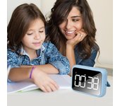 Temporizador grande con luz nocturna, cronómetro de cuenta atrás magnético versátil portátil con batería para cocinar, hornear en el aula verde