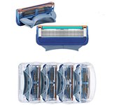 4 Uds. Cuchillas de afeitar de 5 capas para hombres, cuchillas de afeitar Gilett Fusione Power