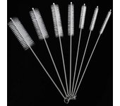 Juego de 7 cepillos para limpiar botellas Acero inoxidable Cepillo de pelo suave Cepillo para pajitas de pipeta Herramientas de limpieza doméstica multiusos