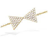 Les Trésors De Lily [L7047] - Pulsera chapada en oro 'Romantic Knot' de oro blanco - 17x10 mm oro