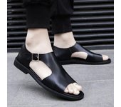 Sandalias de verano para hombre, suela suave, antideslizantes, zapatos de moda para playa para hombre, zapatos planos cómodos, sandalias romanas de gladiador de talla grande 38