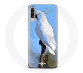 Coque pour Samsung Galaxy A70 Cacatoès Perroquets blanc Oiseaux