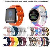 Correa de silicona para Xiaomi, Garmin Vivoactive 3/4S, Huawei B5 - Banda estampada de 18 mm 18mm