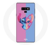 Coque pour Samsung Galaxy Note 9 Stitch et angel bleu rose