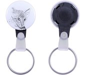 Savannah - handmade keychain with a cat portrait, purse charm, product of the Art-Dog brand.