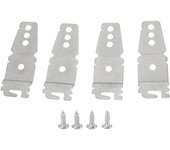 4 soportes de montaje para lavavajillas de acero inoxidable con tornillos para montaje bajo encimera.