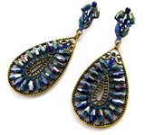Les Trésors De Lily [M8218] - Boucles créateur 'Sissi' bleu azul