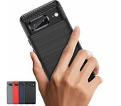 Para Funda Google Pixel 8 Google Pixel 6A 7A 8A 6 7 8 Pro Cubierta Lujo A prueba de golpes Silicona TPU Protectora Cubierta Trasera para Teléfono Pixel 8 Pixel 8 negro