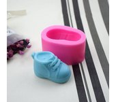 Molde de silicona para manualidades con forma de zapato estéreo 3D, suministros para fabricación de velas, productos para hacer jabón, moldes de silicona, 1 ud. color rosa