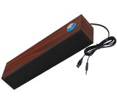 Altavoz de madera de escritorio con cable, inalámbrico, estable, USB, equipo de Audio, Bluetooth, caja de sonido más fuerte para ordenador marrón