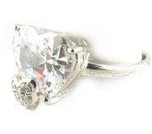 Anillo 'Diamantes' blanco/Blanco 52