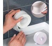 Cinta de sellado para fregadero de baño de PVC de 3,2 M, tira de calafateo, autoadhesiva, impermeable, a prueba de moho, pegatina de pared, cinta para borde del fregadero para accesorios de cocina y baño 2.2cm x 330cm blanco