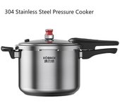 Olla a presión de acero inoxidable 304(Sin aluminio),Olla a presión compatible con inducción con dispositivos de protección de válvula de resorte 20CM-4L