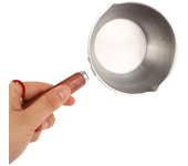 Olla para salpicaduras de aceite de acero inoxidable 304 de 300 ml, mini olla para verter aceite caliente con pico vertedor doble, olla pequeña para calentar mantequilla one size