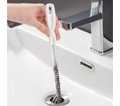 Cepillo de dragado de tuberías para baño, cepillo de limpieza de fregadero, limpiador de drenaje, limpiador Flexible, herramienta para quitar agujeros 1PC white blanco