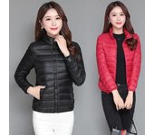 Abrigo de invierno para mujer, chaqueta de plumón de pato blanca ultraligera, chaqueta acolchada fina de invierno para mujer, abrigo de plumón portátil a prueba de viento XXXXXL negro