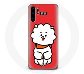 Coque pour Huawei P30 Pro BTS Bangtan Garçons BT21 RJ de Jin Fond Rouge