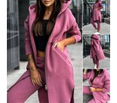 Conjunto de dos piezas formado por pantalón y pantalón, para mujer, otoño e invierno, con estampado geométrico y cordón, chándal informal de manga larga L caqui