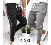 Moda Masculina Raya Empalme Pantalones Casuales Pantalones de Vestir Pantalones Holgados Pantalones Holgados XXL azul marino