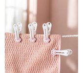 12 pinzas para ropa de gato, pinzas para ropa individuales, pinzas para ropa secas, perchas de algodón para el hogar, pinzas fijas a prueba de viento, organizador de ropa y colchas color rosa