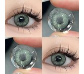 Mill Creek 2 uds/1 par de lentes de contacto de color Iris lentes de contacto verdes 14,2 MM lentes de contacto naturales y suaves uso anual azul marino