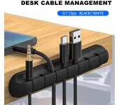 Organizador de cables de 2 piezas, soporte de cables, enrollador de cables USB flexible, clips de silicona para ratón, teclado, protector de auriculares
