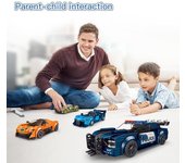 MOULD KING 27001, juguetes técnicos de construcción de automóviles, modelo de coche de carreras de velocidad deportivo con caja de exhibición, bloques de montaje, regalos de navidad 27002