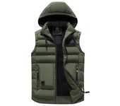 Chaleco de invierno para hombre, chaleco grueso y cálido, chalecos suaves informales de algodón, chaqueta sin mangas a prueba de viento para hombre, Parkas L
