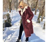 Chaqueta de franela de moda Global Station, chaqueta de cuero PU cálida de invierno para mujer, nueva chaqueta delgada de manga larga XL gris