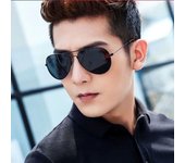 Polarizador HD para hombre para conducir gafas de sol Anti-UV deslumbramiento día y noche gafas que cambian de color Black frame black film