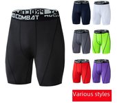 Pantalones cortos deportivos de compresión de secado rápido para hombre para baloncesto, fútbol y running M