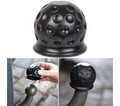 Funda de enganche de remolque universal para acoplamientos de bolas de hasta 50 mm de diámetro, de goma, con forma de pelota de golf, resistente a la intemperie y lavable en coche. 8x5x5cm