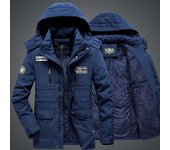 Chaquetas de invierno para hombre, ropa de abrigo, chaqueta parka de invierno, abrigos gruesos con capucha, cortavientos informal y cálido XXXXL azul claro