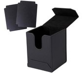 Estuche Bellevue Deck para cartas coleccionables, separador de cartas, funda magnética para Pokeka compatible (Negro) negro