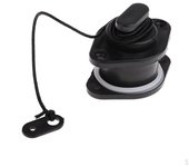 Válvula de drenaje universal para kayak, bote inflable, bote auxiliar marino, color negro, 24 mm