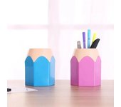Portalápices multifuncional con diseño creativo de colores y contraste, papelería creativa para estudiantes, almacenamiento de escritorio
