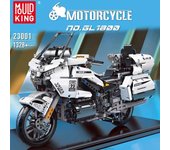 MOULD KING 23001 Ala técnica de oro GL1800 Bloques de construcción de motocicletas Ensamblaje de automóviles Ladrillos para niños Juguetes educativos Regalos de Navidad blanco