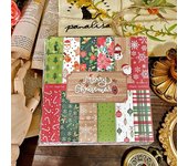 24 Uds. De papel para álbum de recortes navideño, 6x6 pulgadas, diseño de una sola cara, fondo decorativo para manualidades, fabricación de tarjetas
