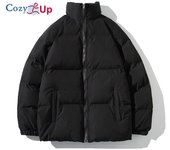 Cosy Up Hombres Abrigo cálido Chaqueta gruesa de invierno M azul claro