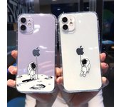 Teléfono de animación de moda para Iphone XR 8 12 6s XS X 11 Pro Plus Max Mini 13 14 7 6 Funda de silicona suave TPU for Iphone 12 espacio exterior